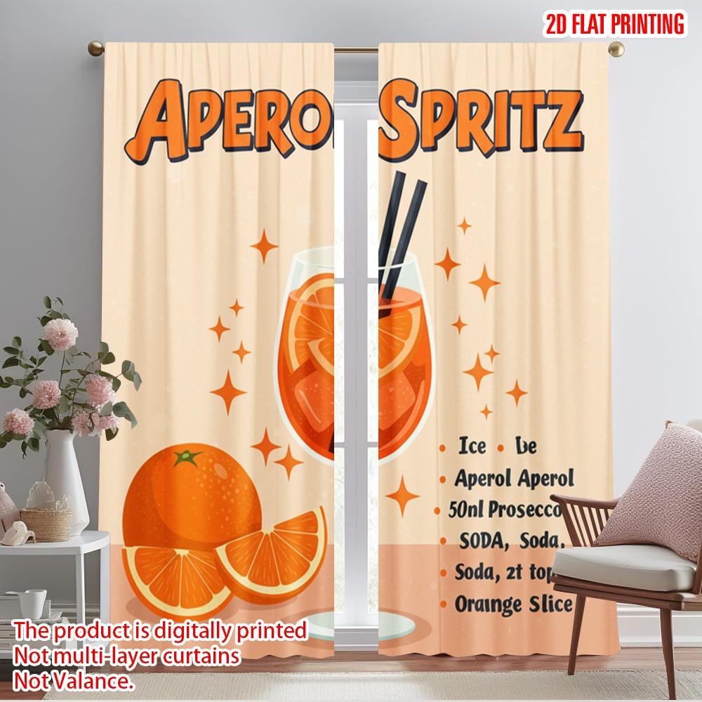 2pcs 2D flat printing Curtain Aperol Spritz Cocktail Recipe Fabric Without Electricity Festive Curtains for Festive Portraits 52.50×116.00 CM 2pcs
2pcs 2D flat printing Curtain Aperol Spritz Cocktail Recipe Fabric Without Electricity Festive Curtains for Festive Portraits 52.50×116.00 CM 2pcs