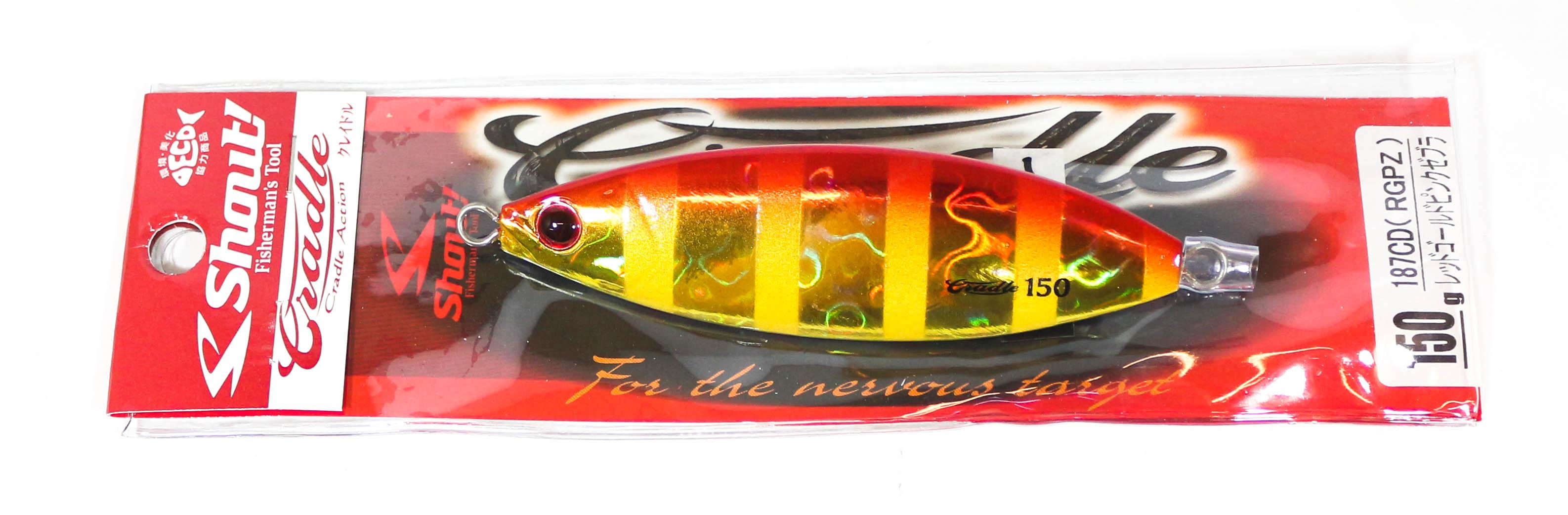 Shout 187-CD Metal Jig Cradle Slow Fall 150 grams RGPZ (2752)
Shout 187-CD Metal Jig Cradle Slow Fall 150 grams RGPZ (2752)