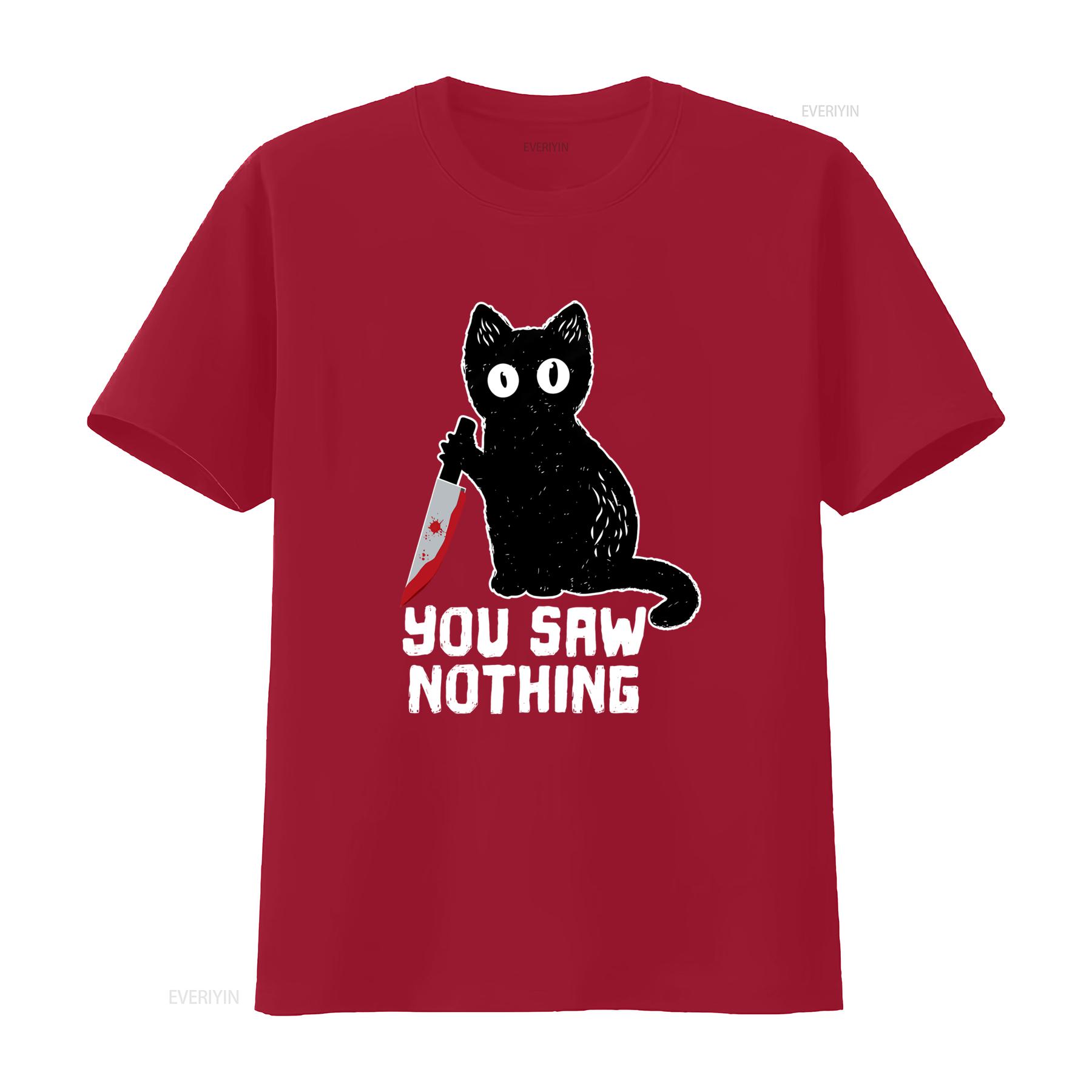 Mens Halloween Funny Cat T Shirt with Bloody Knife You Saw Nothing vintage Washed Top For Everyday Wear Comfortable graphic S
Mens Halloween Funny Cat T Shirt with Bloody Knife You Saw Nothing vintage Washed Top For Everyday Wear Comfortable graphic S