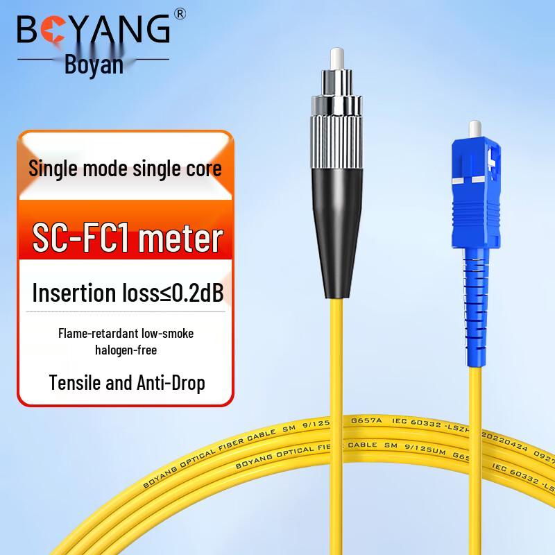 Boyang Telecom Grade Single Mode FC Fiber Optic Patch Cable 1m
Boyang Telecom Grade Single Mode FC Fiber Optic Patch Cable 1m