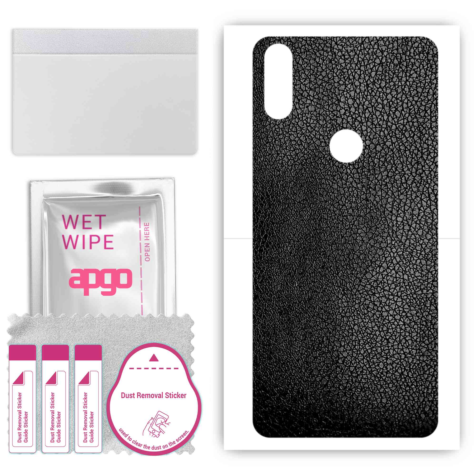 apgo Protective Skin Sticker for the back compatible with Doogee Y8, Wrap Film, Foil, Vinyl - Pattern Black Leather
apgo Protective Skin Sticker for the back compatible with Doogee Y8, Wrap Film, Foil, Vinyl - Pattern Black Leather