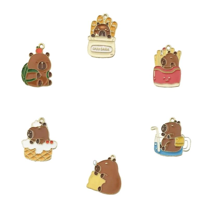 Playful Capybaras Keyring with Interchangeable Outfits Portable Sturdy Alloy Key Holder Accessory Portable for All Ages 1
Playful Capybaras Keyring with Interchangeable Outfits Portable Sturdy Alloy Key Holder Accessory Portable for All Ages 1