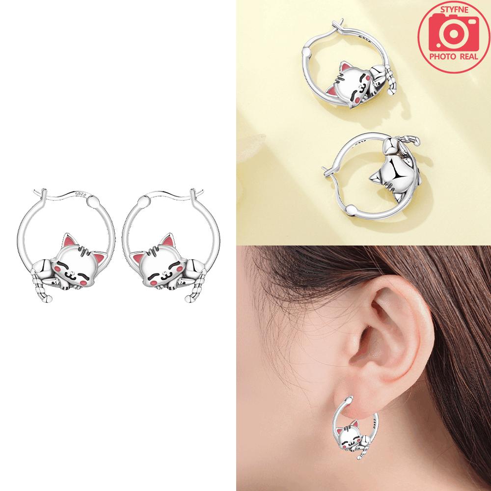 925 Silver Pink Cat Earring Collar Cute Cat Paws Koala Woman s Earring Valentine Anniversary Earrings Jewelry Fine Gift
925 Silver Pink Cat Earring Collar Cute Cat Paws Koala Woman s Earring Valentine Anniversary Earrings Jewelry Fine Gift
