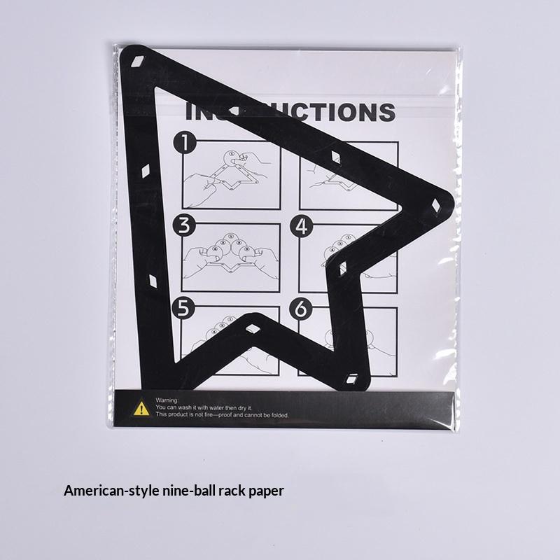 Billiards Magic Ball Rack Triangle 9 Balls Magic Rack Holder Sheet Billiards Table Pool Positioning Accessories For 9-Ball Games 1PC
Billiards Magic Ball Rack Triangle 9 Balls Magic Rack Holder Sheet Billiards Table Pool Positioning Accessories For 9-Ball Games 1PC