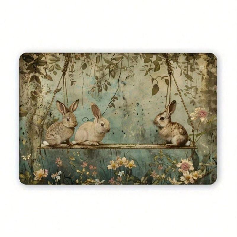 Vintage Rabbit Floral Metal Poster, Pastel Farmhouse Wall Decor for Spring Garden
Vintage Rabbit Floral Metal Poster, Pastel Farmhouse Wall Decor for Spring Garden