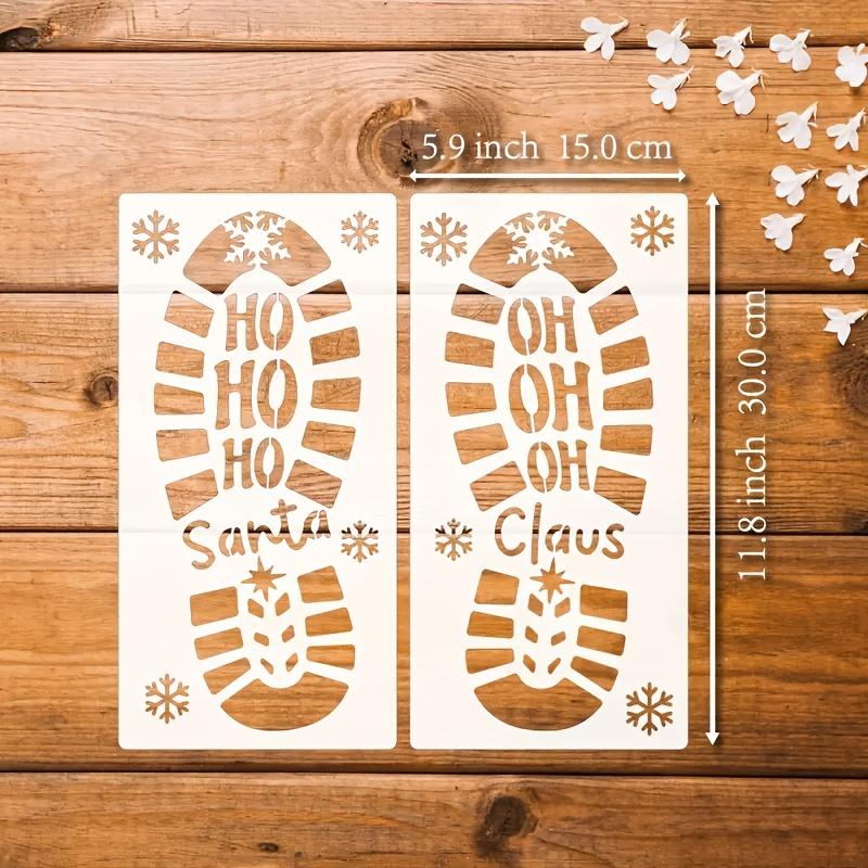 2 шт. Большие шаблоны следов Санта-Клауса - Многоразовые рождественские трафареты сапога и снежинки, для праздничного декора, настенного и напольного искусства
2 шт. Большие шаблоны следов Санта-Клауса - Многоразовые рождественские трафареты сапога и снежинки, для праздничного декора, настенного и напольного искусства