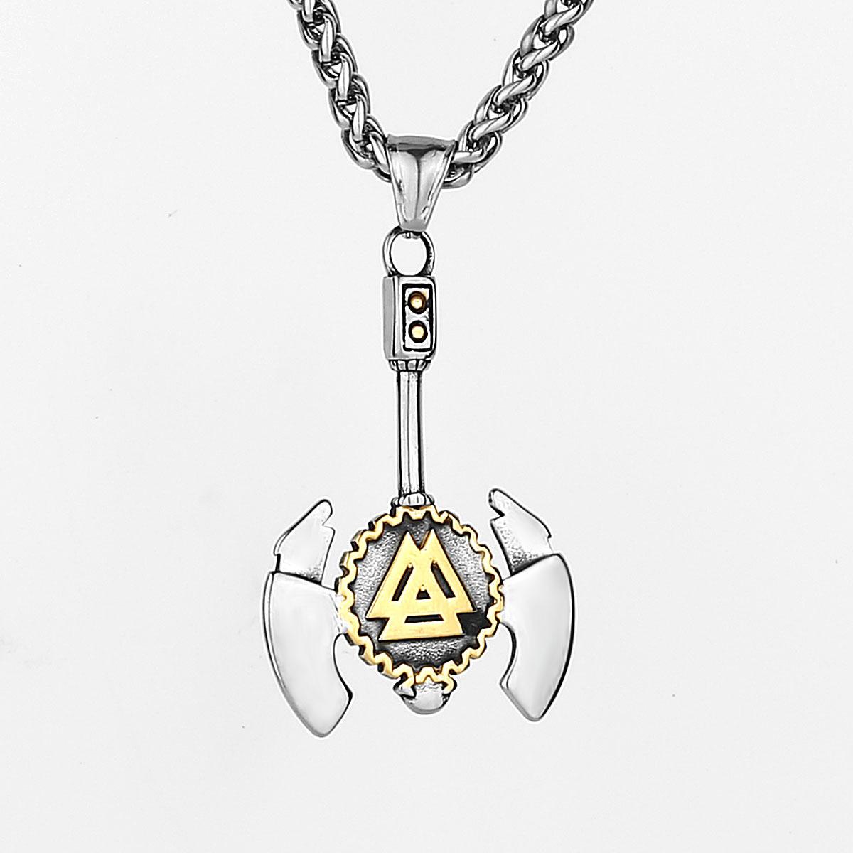 Nordic Viking Slavic Axe Head Titanium Steel Pendant Men s Fashion Dominant Stainless Steel Pendant Necklace Jewelry
Nordic Viking Slavic Axe Head Titanium Steel Pendant Men s Fashion Dominant Stainless Steel Pendant Necklace Jewelry