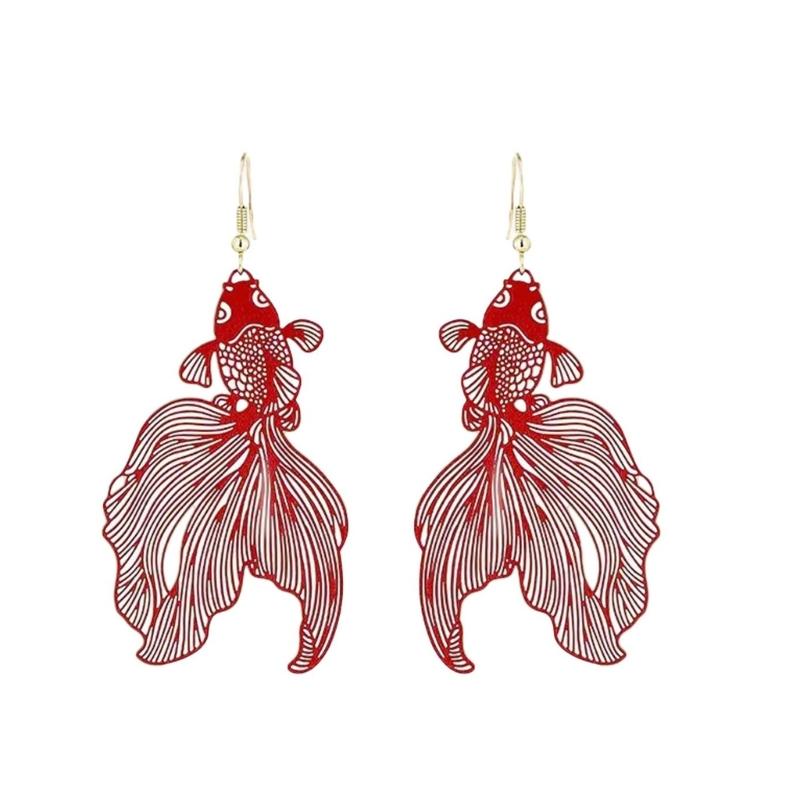 Unique Geometric Earrings Trendy and Fashionable Hollow Fish Ear Hooks Perfect for Women who Love Unique Accessories красный
Unique Geometric Earrings Trendy and Fashionable Hollow Fish Ear Hooks Perfect for Women who Love Unique Accessories красный