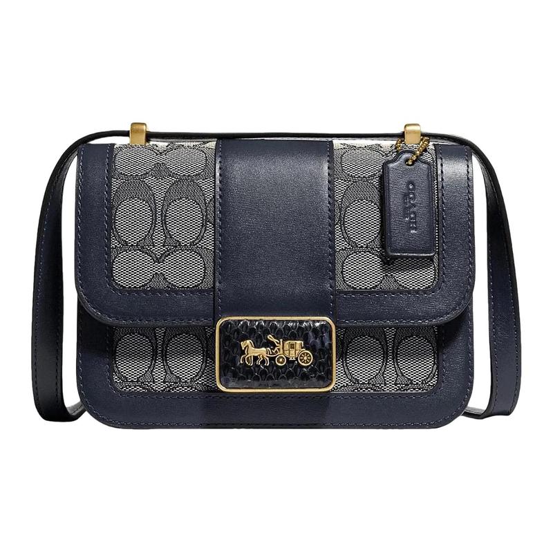 COACH shoulder bag Alie 18 presbyopia printed all over adjustable strap jacquard fabric with calfskin and snakeskin messenger small square crossbody синій
COACH shoulder bag Alie 18 presbyopia printed all over adjustable strap jacquard fabric with calfskin and snakeskin messenger small square crossbody синій