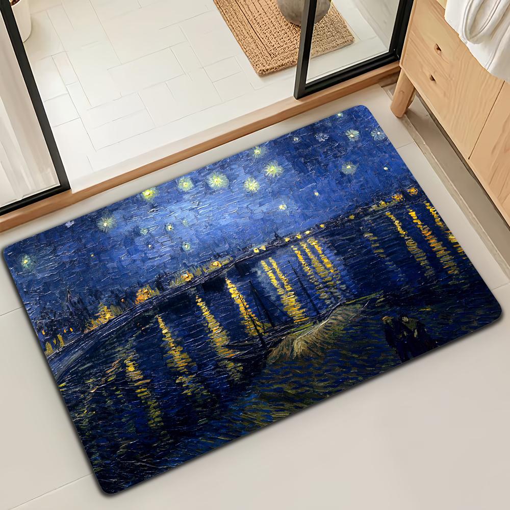 Starry Night Van Gogh Door Mat Bath Microfiber Decorative Versatile Flannel Floor Mat Quick Dry Absorbent Non-slip Sole 40cm x 60cm
Starry Night Van Gogh Door Mat Bath Microfiber Decorative Versatile Flannel Floor Mat Quick Dry Absorbent Non-slip Sole 40cm x 60cm