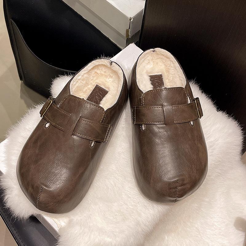 Thick bottom leather bag head half slippers women s autumn and winter wear 2025 new simple and comfortable versatile velvet lazy cotton mop 40 хакі
Thick bottom leather bag head half slippers women s autumn and winter wear 2025 new simple and comfortable versatile velvet lazy cotton mop 40 хакі
