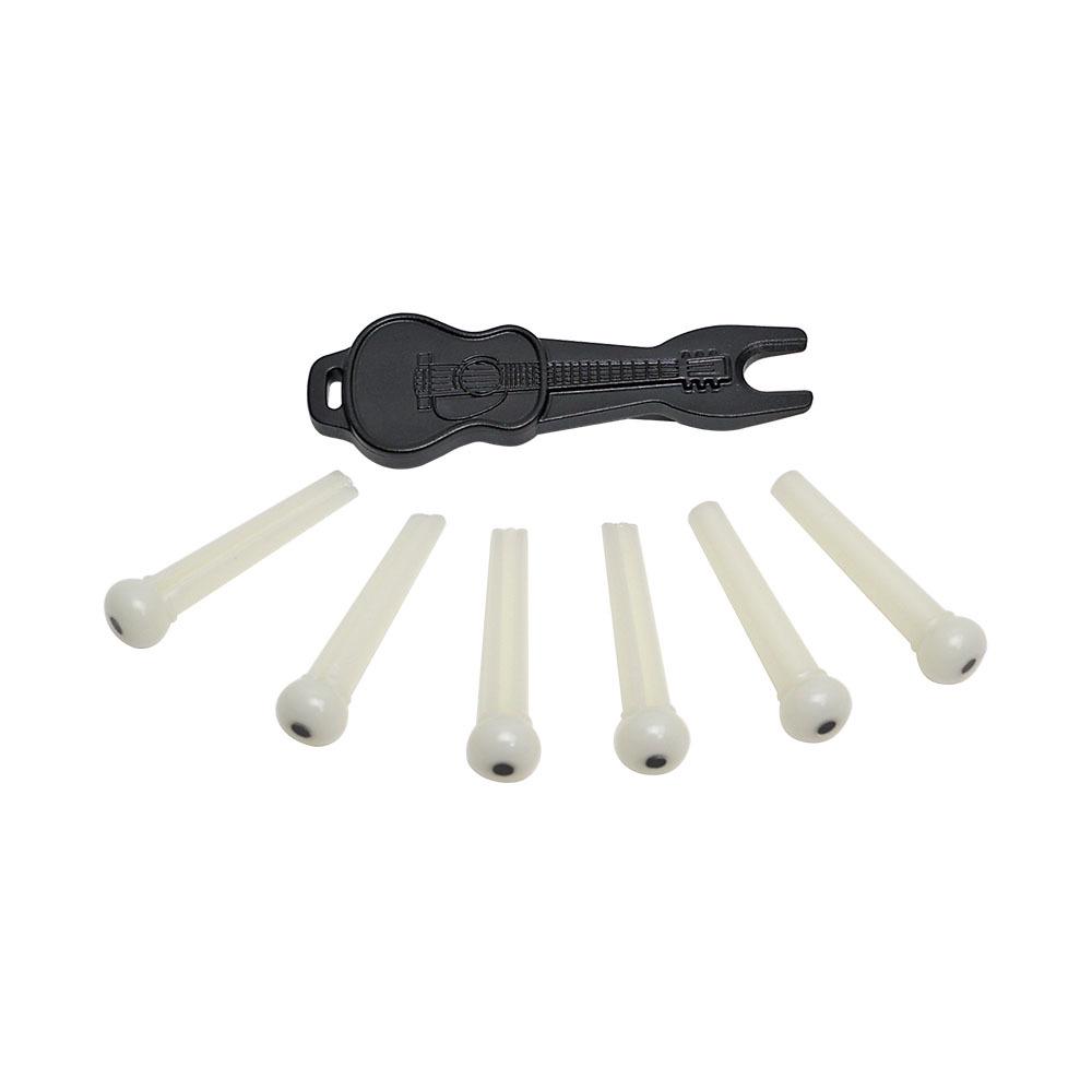 ABS White Acoustic Guitar Bridge Pin String Post Replacement Part
ABS White Acoustic Guitar Bridge Pin String Post Replacement Part