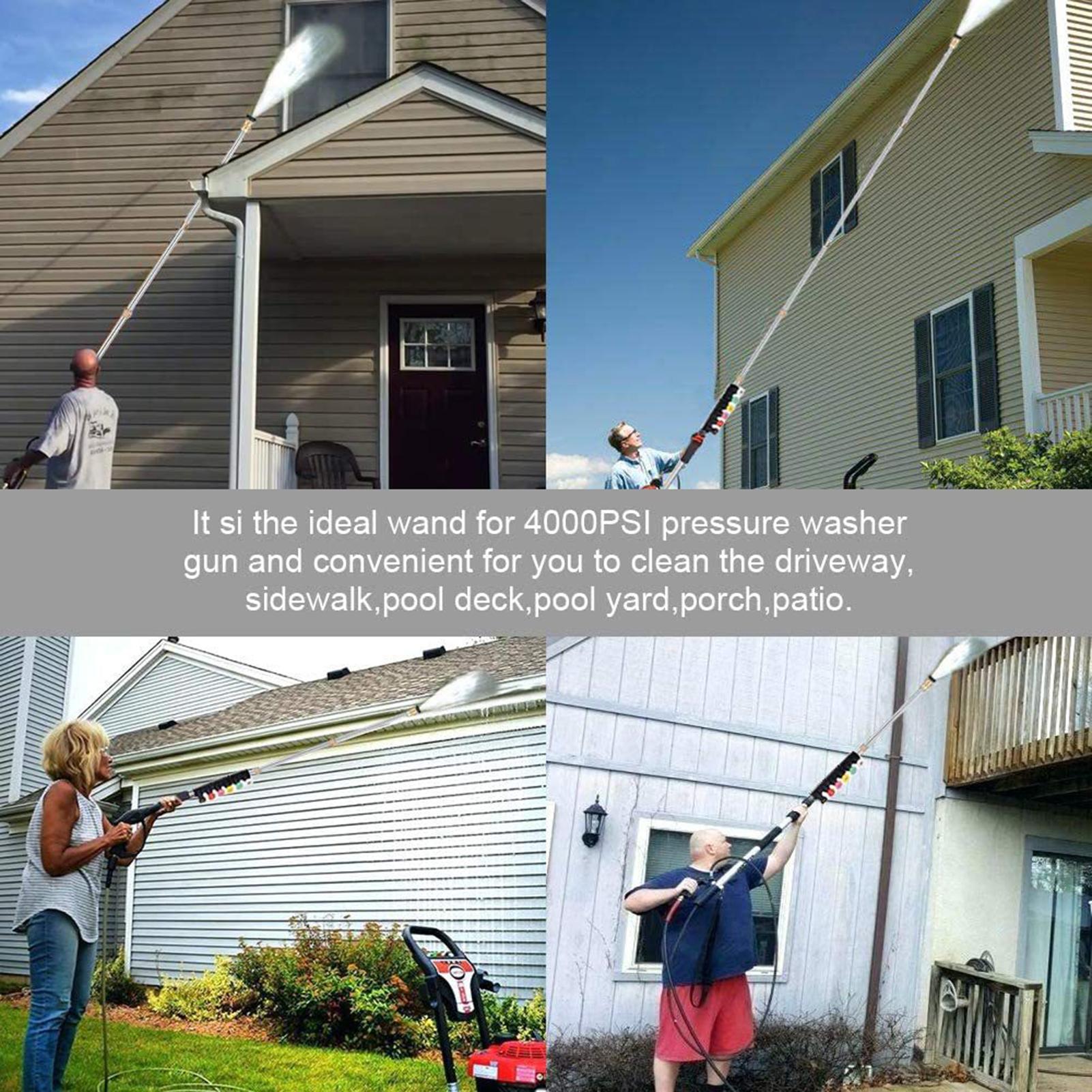 Pressure Washer Extension Wand,1-7PCS Washer Lance,5 Nozzle Tips,1 Gutter Cleaner Attachment Curved Rod,4000 PSI Cleaning Tools
Pressure Washer Extension Wand,1-7PCS Washer Lance,5 Nozzle Tips,1 Gutter Cleaner Attachment Curved Rod,4000 PSI Cleaning Tools