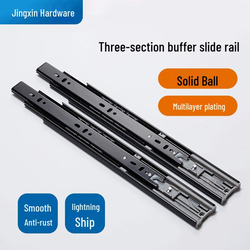 Silent Three-Section Damping Drawer Slides with Buffer Rails No Damping 10in (250mm)
Silent Three-Section Damping Drawer Slides with Buffer Rails No Damping 10in (250mm)