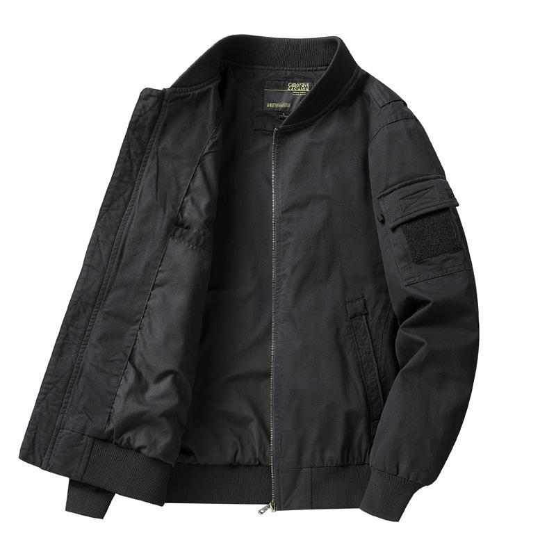 Мужская весенняя повседневная хлопковая куртка-бомбер свободного кроя с бейсбольным воротником, 2024 M чёрный
Мужская весенняя повседневная хлопковая куртка-бомбер свободного кроя с бейсбольным воротником, 2024 M чёрный