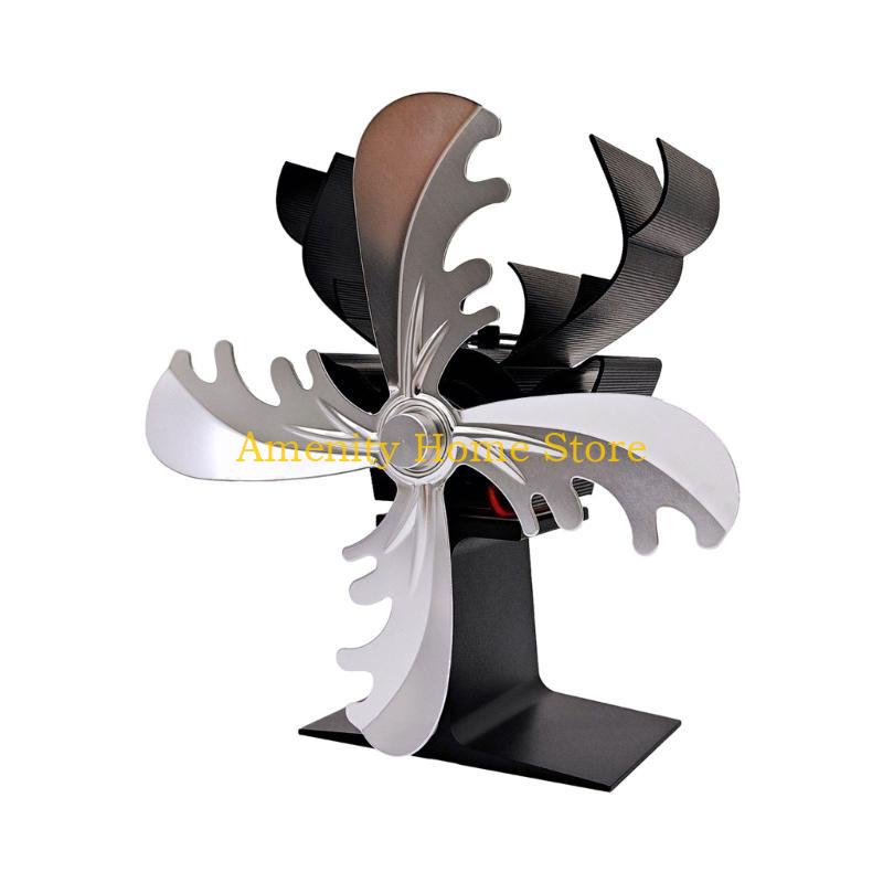 F26C Heat Powered Fireplace Fan Christmas Reindeer Efficient Heat Distribution срібний
F26C Heat Powered Fireplace Fan Christmas Reindeer Efficient Heat Distribution срібний