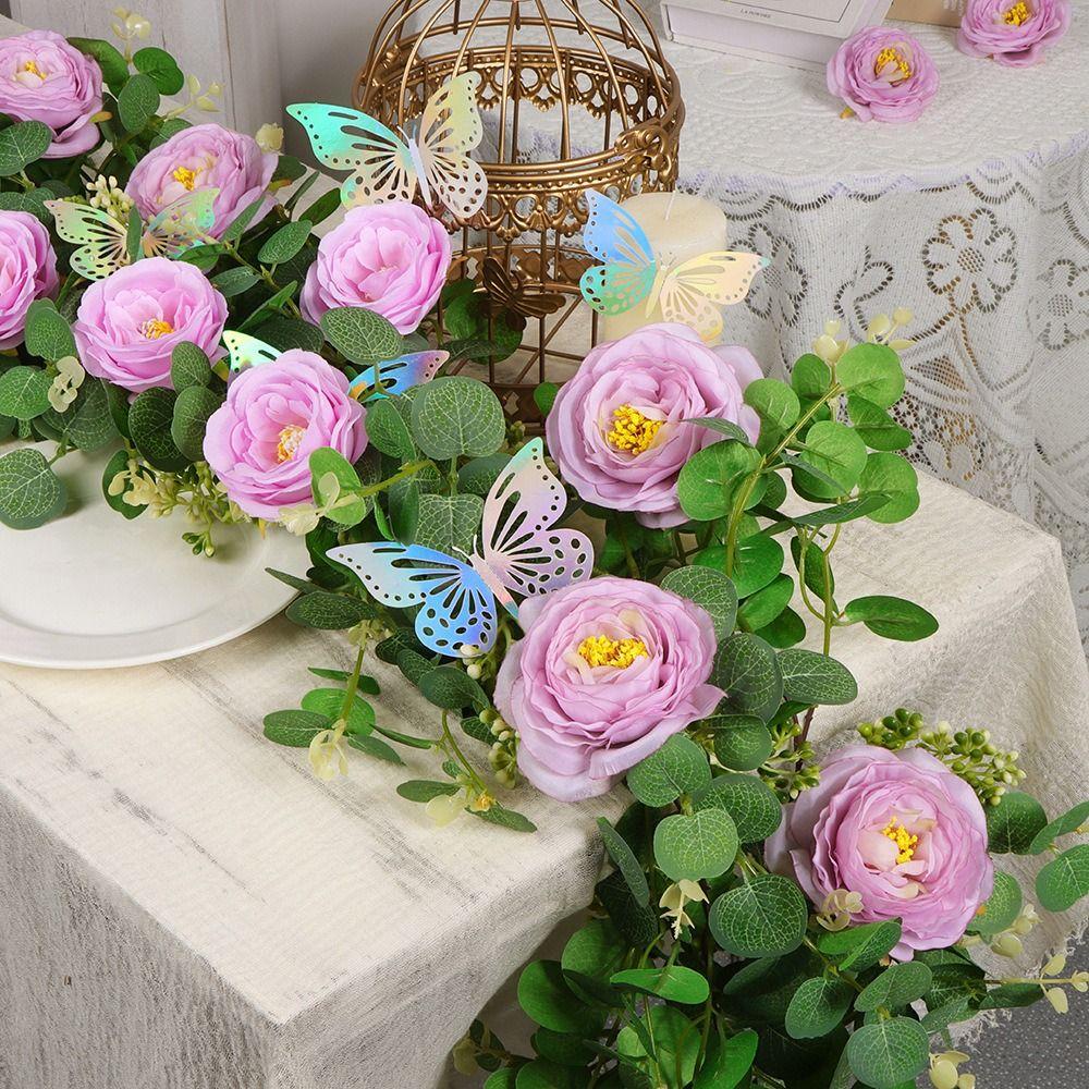 Romantic Laser Butterfly Eucalyptus Vine Plastic Simulation Flower Vine Scene Layout Style 2
Romantic Laser Butterfly Eucalyptus Vine Plastic Simulation Flower Vine Scene Layout Style 2
