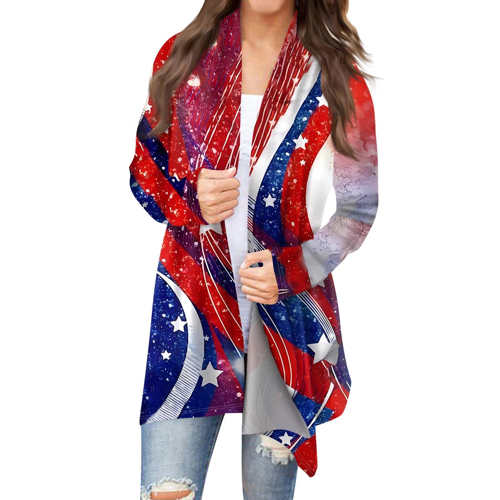 Женский кардиган с принтом ко Дню независимости и длинными рукавами спереди, легкая куртка с принтом M красный
Женский кардиган с принтом ко Дню независимости и длинными рукавами спереди, легкая куртка с принтом M красный