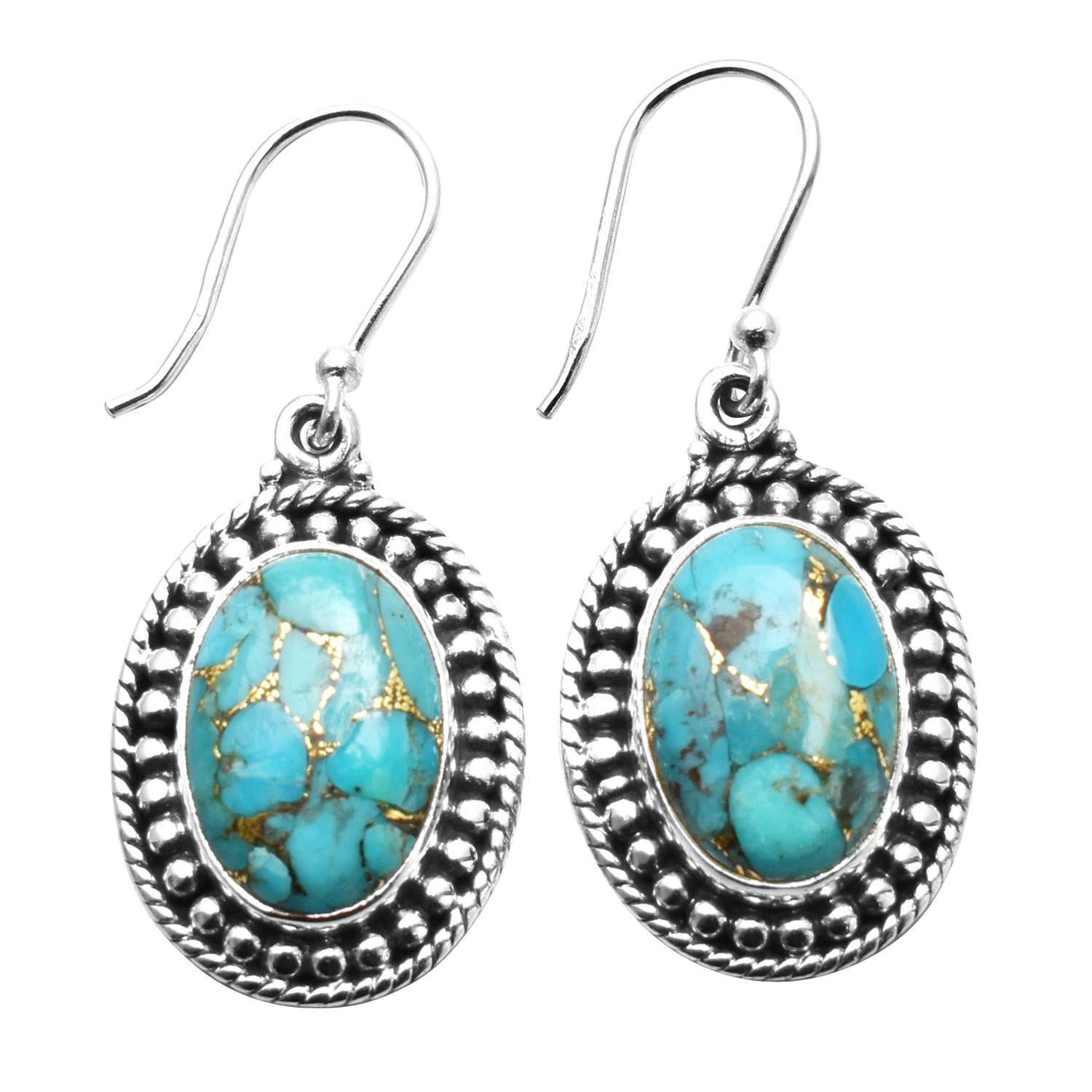 Turquoise Gemstone Earrings Solid 925 Sterling Silver Handmade Earrings Jewelry Gift For Women And Girls E-3480
Turquoise Gemstone Earrings Solid 925 Sterling Silver Handmade Earrings Jewelry Gift For Women And Girls E-3480