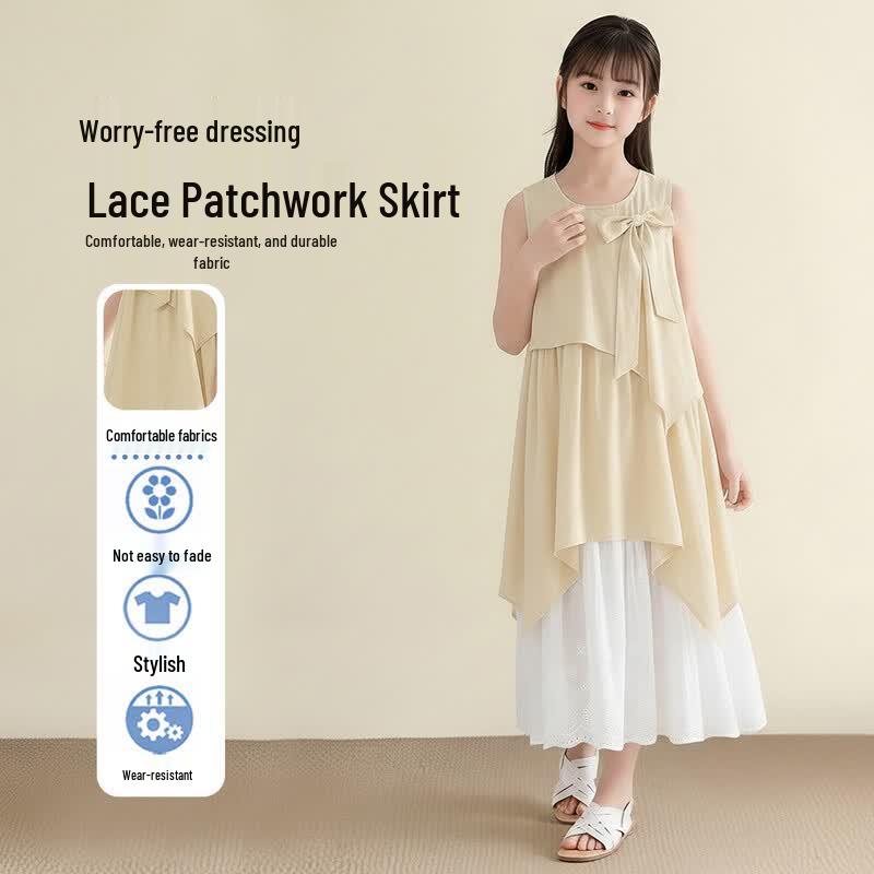 Girls Summer Sleeveless Top & Lace Skirt Set 140
Girls Summer Sleeveless Top & Lace Skirt Set 140