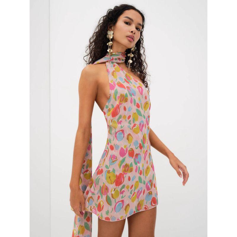 Love Vacation Style Rainbow Backless Dress Halterneck Oil Tulip S
Love Vacation Style Rainbow Backless Dress Halterneck Oil Tulip S