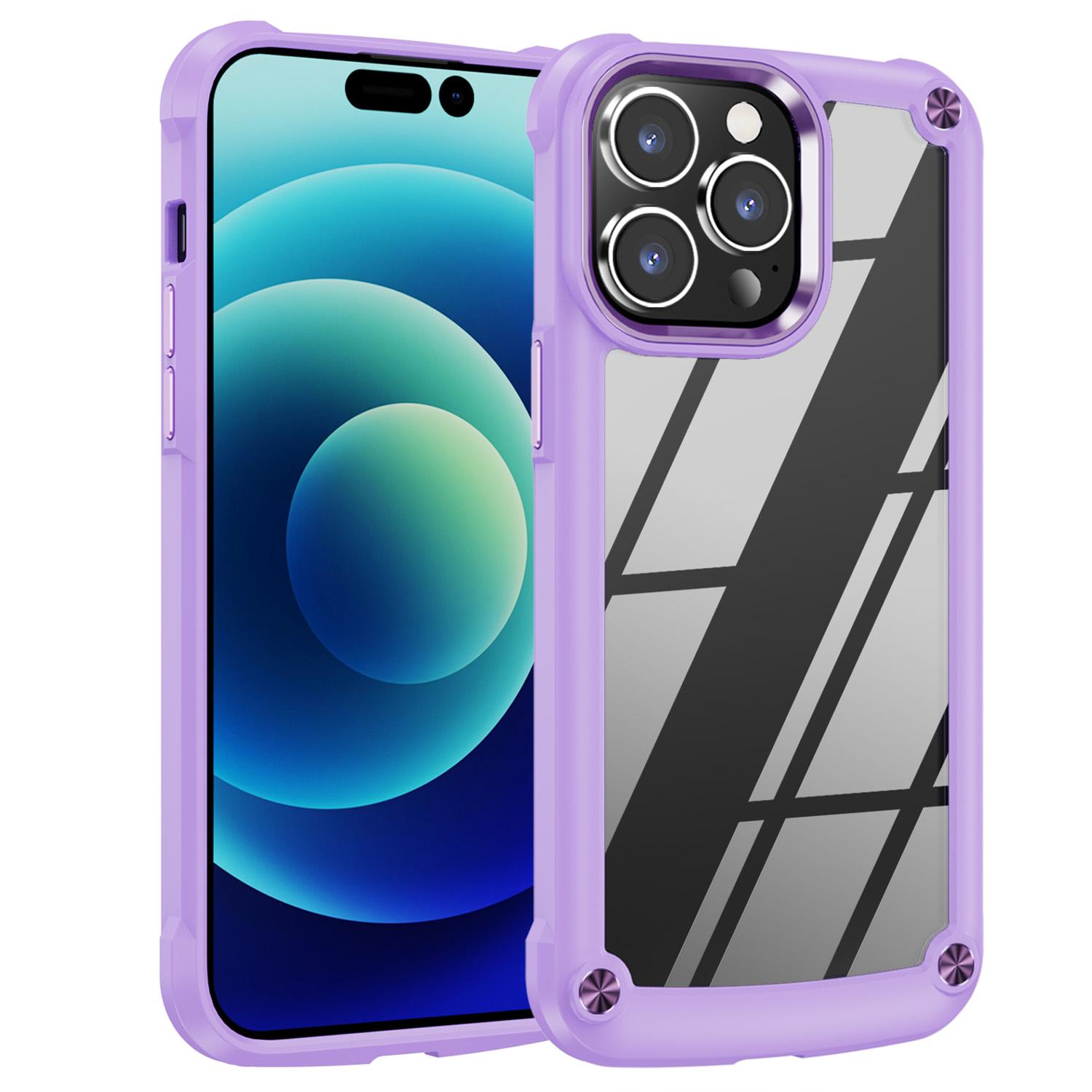 For iPhone 16 Pro Max Case Hybrid PC+TPU Back Phone Cover with Alloy Lens Frame Purple
For iPhone 16 Pro Max Case Hybrid PC+TPU Back Phone Cover with Alloy Lens Frame Purple