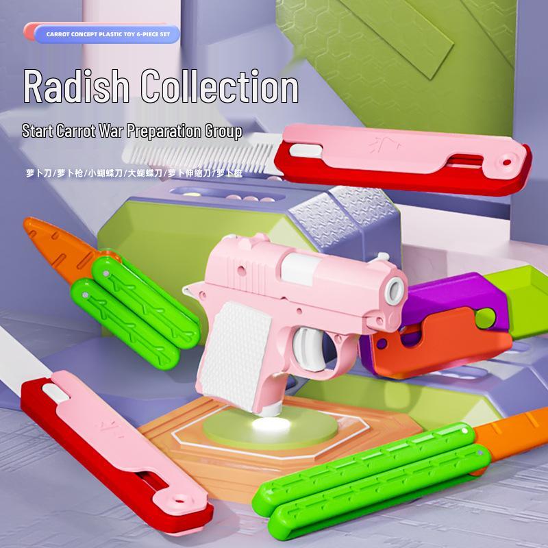 Radish 1911 Toy Gun Set: 6-Piece Mini Handheld, Non-Launchable Baby Decompression Toy
Radish 1911 Toy Gun Set: 6-Piece Mini Handheld, Non-Launchable Baby Decompression Toy