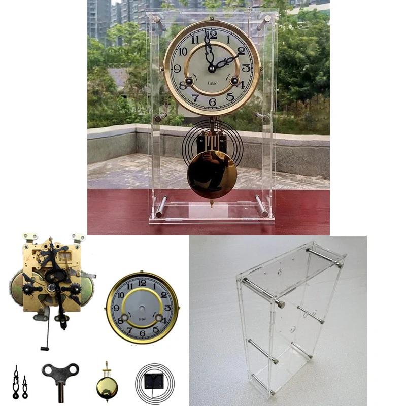 Nordic Mechanical Clock Retro Transparent Desktop Clocks Pendulum Pure Copper Movement Bedroom Watch Vintage Home and Decoration
Nordic Mechanical Clock Retro Transparent Desktop Clocks Pendulum Pure Copper Movement Bedroom Watch Vintage Home and Decoration