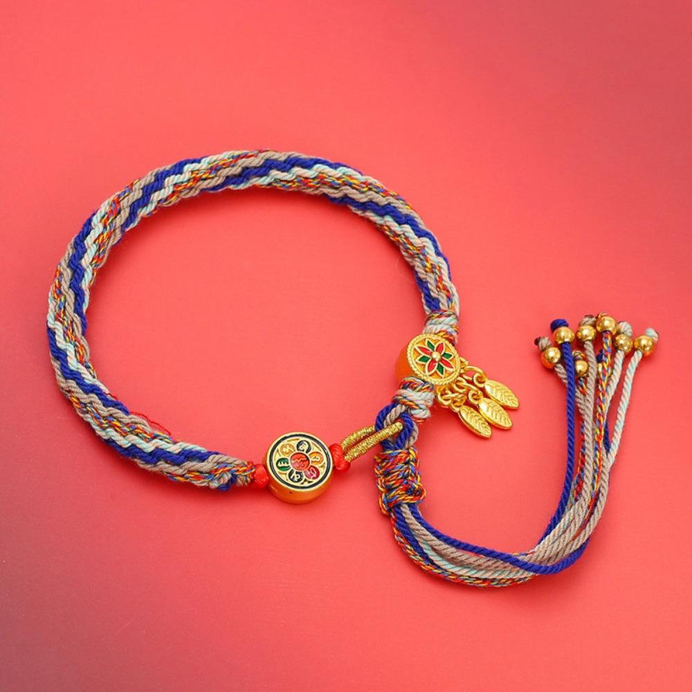 Bohemian Ethnic Style Bracelet Adjustable Chinese Style Bracelet Woven Hand Rope Gifts жовтий
Bohemian Ethnic Style Bracelet Adjustable Chinese Style Bracelet Woven Hand Rope Gifts жовтий