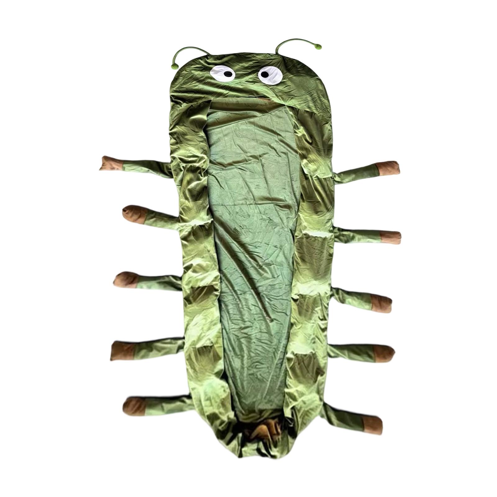 Caterpillar Shaped Sleeping Bag with 3D Design Plush Material and Soft Padded Interior for Indoor and Outdoor Portable Use One Size зелений
Caterpillar Shaped Sleeping Bag with 3D Design Plush Material and Soft Padded Interior for Indoor and Outdoor Portable Use One Size зелений