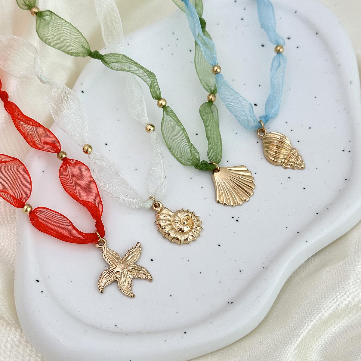 Item jewelry, simple colored yarn holiday collarbone chain, beach ocean wind starfish shell pendant necklace
Item jewelry, simple colored yarn holiday collarbone chain, beach ocean wind starfish shell pendant necklace