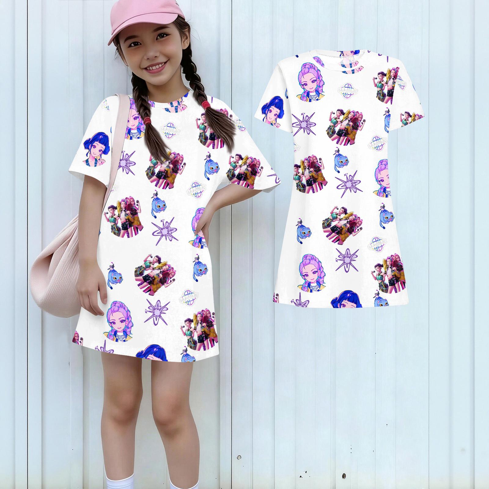 Girls Print Casual Dress Kids Loose Round Neck Short Sleeve Thin Sundress 160 білий
Girls Print Casual Dress Kids Loose Round Neck Short Sleeve Thin Sundress 160 білий