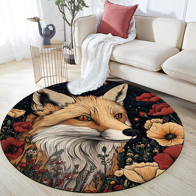 Fox in Bushes,Round Area Rug,Carpet Rug for Living Room Bedroom Sofa Playroom Decor,Non-slip Floor Mat 80cmx80cm
Fox in Bushes,Round Area Rug,Carpet Rug for Living Room Bedroom Sofa Playroom Decor,Non-slip Floor Mat 80cmx80cm