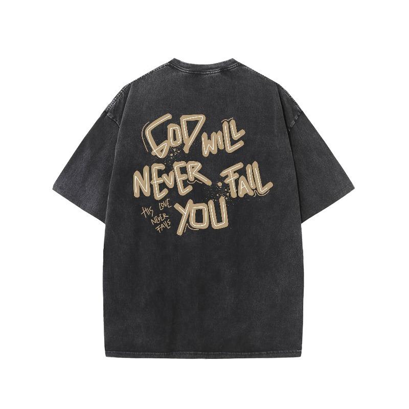 European sizes God Will Never Fall You Vintage Washed High Quality Cotton Patterned T-Shirt Men s T-Shirt Summer Clothing Sleeve Round Neck Tops S чёрный
European sizes God Will Never Fall You Vintage Washed High Quality Cotton Patterned T-Shirt Men s T-Shirt Summer Clothing Sleeve Round Neck Tops S чёрный