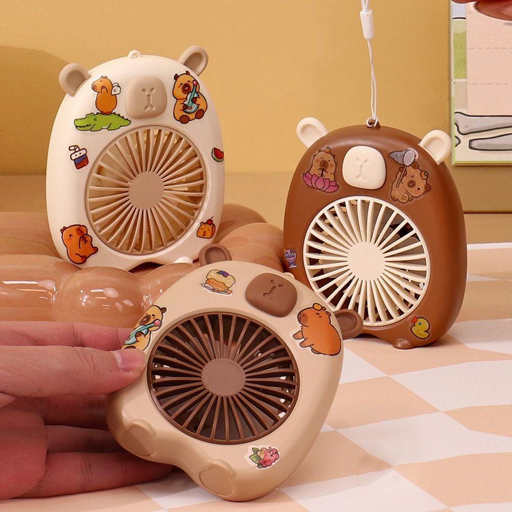 Solid Color Cute Capybara Fan Portable Cartoon Handheld Fan USB Mini Fan Office Supplies темно-коричневого кольору
Solid Color Cute Capybara Fan Portable Cartoon Handheld Fan USB Mini Fan Office Supplies темно-коричневого кольору
