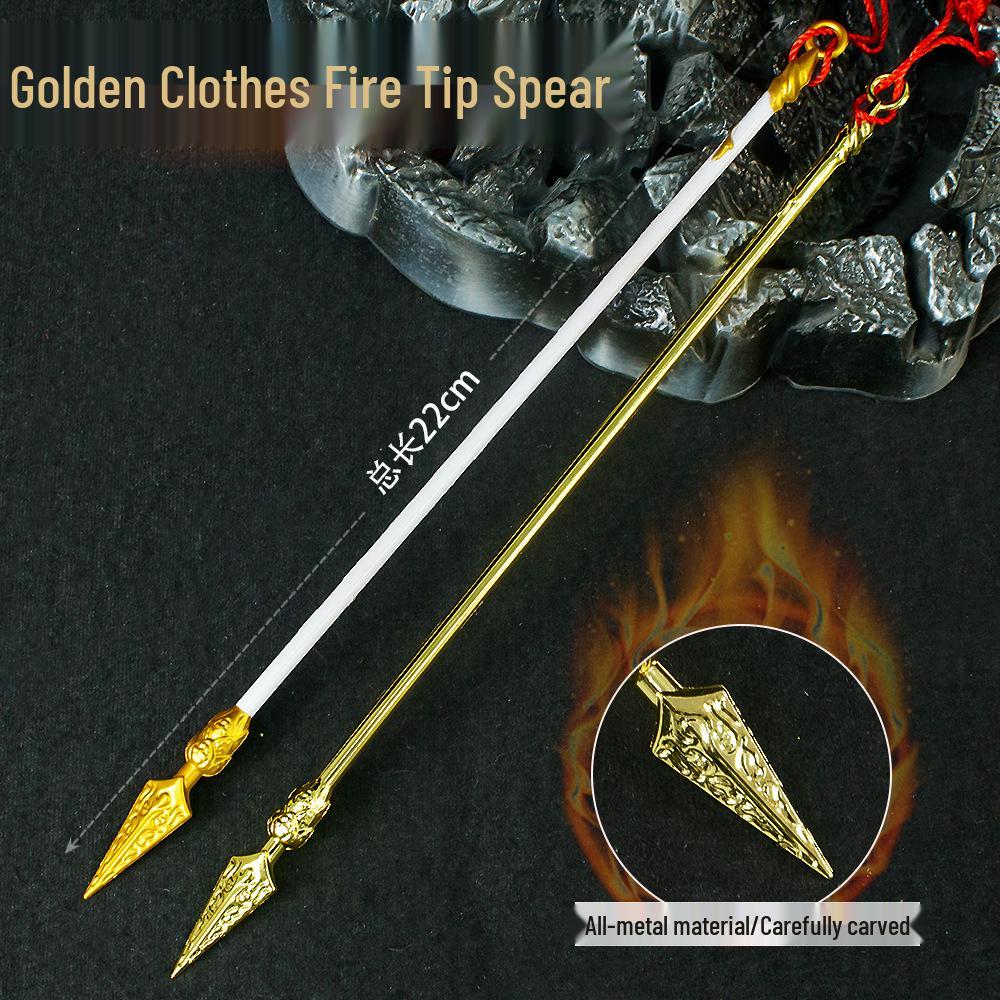 Модель копья с огненным наконечником Nezha Golden Edition - Металлическая игрушка-украшение
Модель копья с огненным наконечником Nezha Golden Edition - Металлическая игрушка-украшение