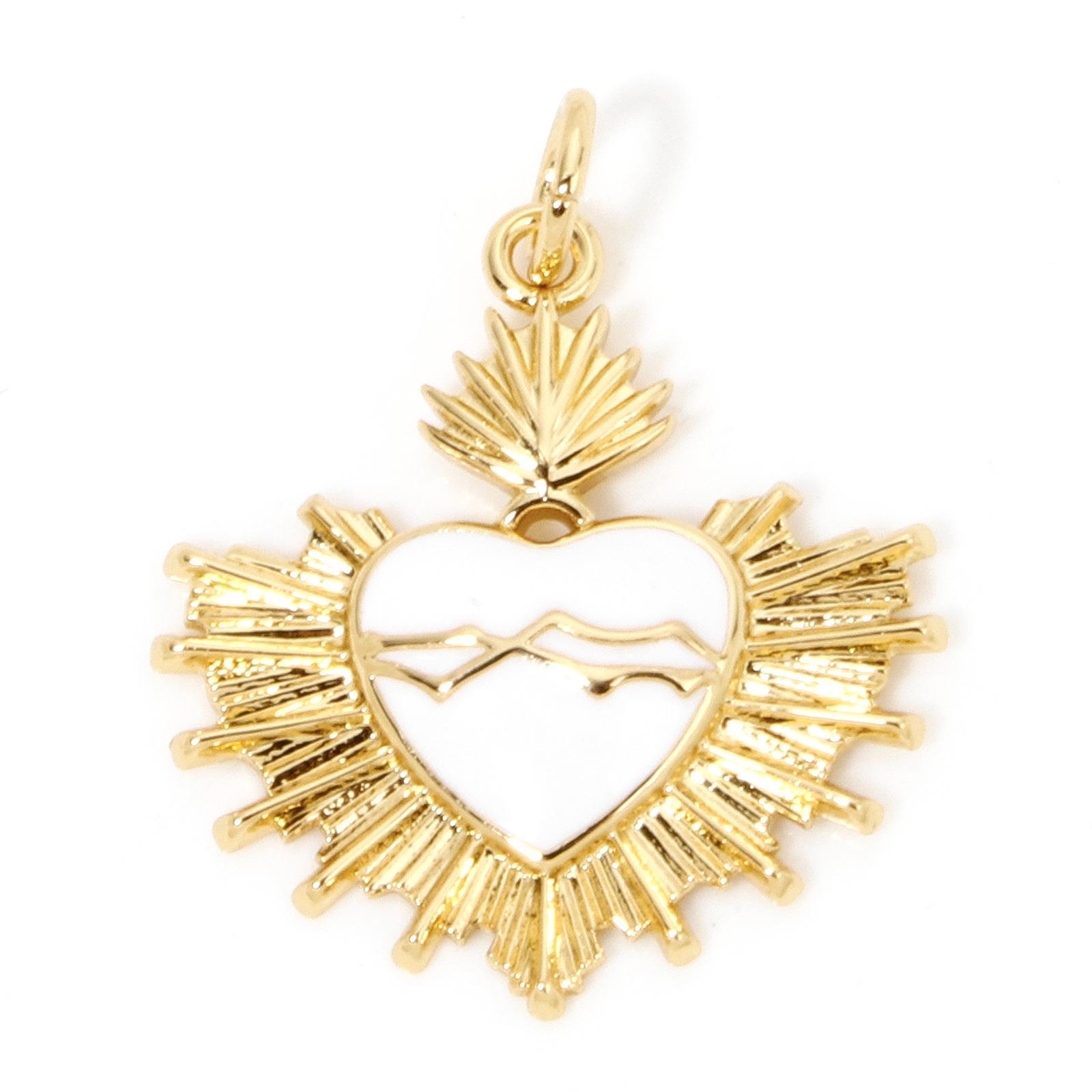 1 Piece 18K Gold Plated Multicolor Ex Voto Heart Enamel Pendants Brass Religious Heart Charms for Necklace Making 24mm x 20mm белый
1 Piece 18K Gold Plated Multicolor Ex Voto Heart Enamel Pendants Brass Religious Heart Charms for Necklace Making 24mm x 20mm белый