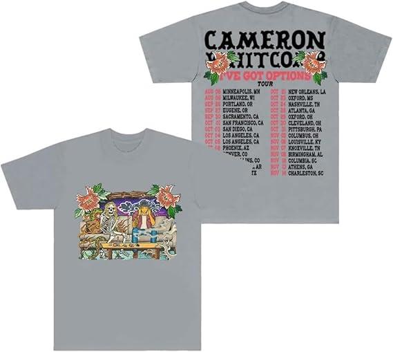 Cameron Whitcomb Ive Got Options Tour 2025 TShirt Unisex Streetwear Crewneck Short Sleeve Tee for Unisex and Women L
Cameron Whitcomb Ive Got Options Tour 2025 TShirt Unisex Streetwear Crewneck Short Sleeve Tee for Unisex and Women L