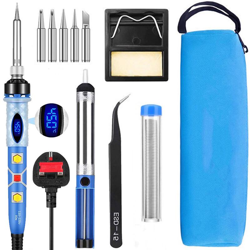 Набор паяльника 80 Вт с регулируемой температурой, инструмент для пайки, экстрактор припоя, паяльная станция, припой UK plug
Набор паяльника 80 Вт с регулируемой температурой, инструмент для пайки, экстрактор припоя, паяльная станция, припой UK plug