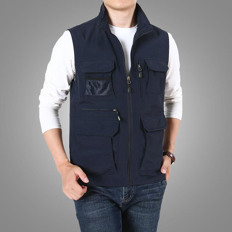 Vest for Men Multi-pocket Vest Men s Tooling Loose Casual Large Size Stand-up Collar Vest 7XL темно-синього кольору
Vest for Men Multi-pocket Vest Men s Tooling Loose Casual Large Size Stand-up Collar Vest 7XL темно-синього кольору