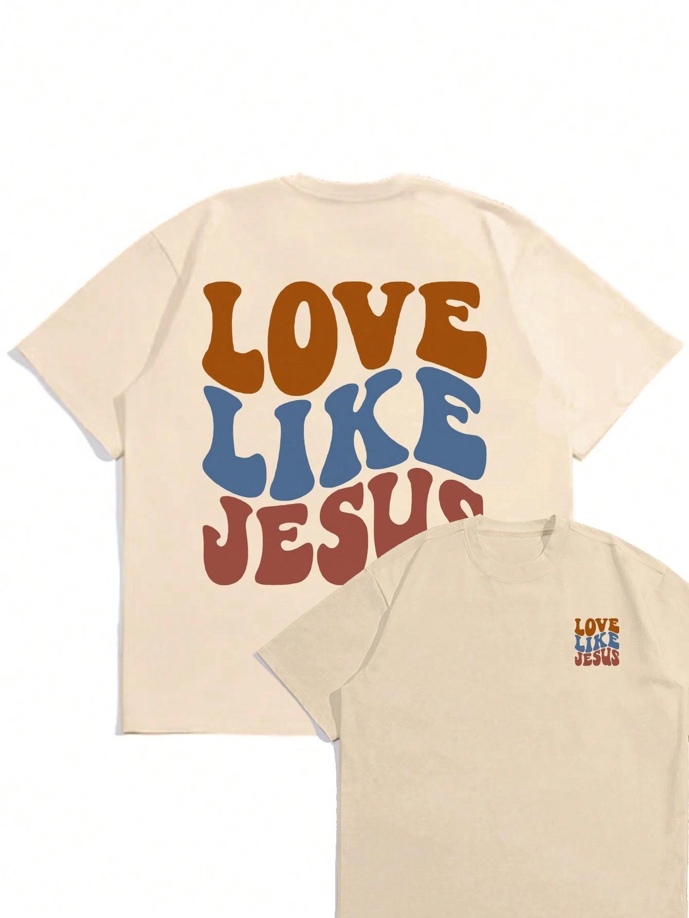 Love Like Jesus Men Cotton T-shirt Luxury Brand Fashion Big Size Top Casual Short Sleeve Streetwear Classic New Arrival Tee 4XL 3XL
Love Like Jesus Men Cotton T-shirt Luxury Brand Fashion Big Size Top Casual Short Sleeve Streetwear Classic New Arrival Tee 4XL 3XL
