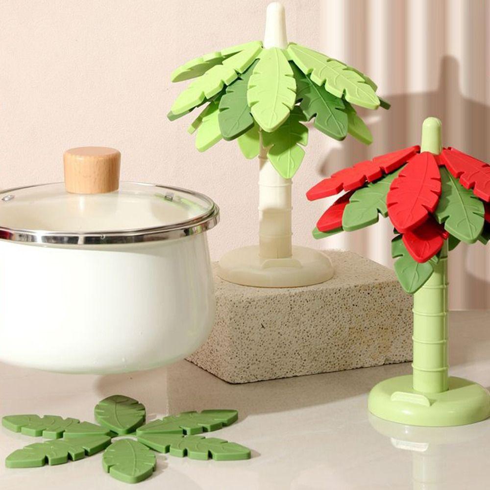 Heat Resistant Dishes Insulation Pad Creative Silicone Placemats Tree Shape Table Mat Home Decor Light Green&Dark Green
Heat Resistant Dishes Insulation Pad Creative Silicone Placemats Tree Shape Table Mat Home Decor Light Green&Dark Green