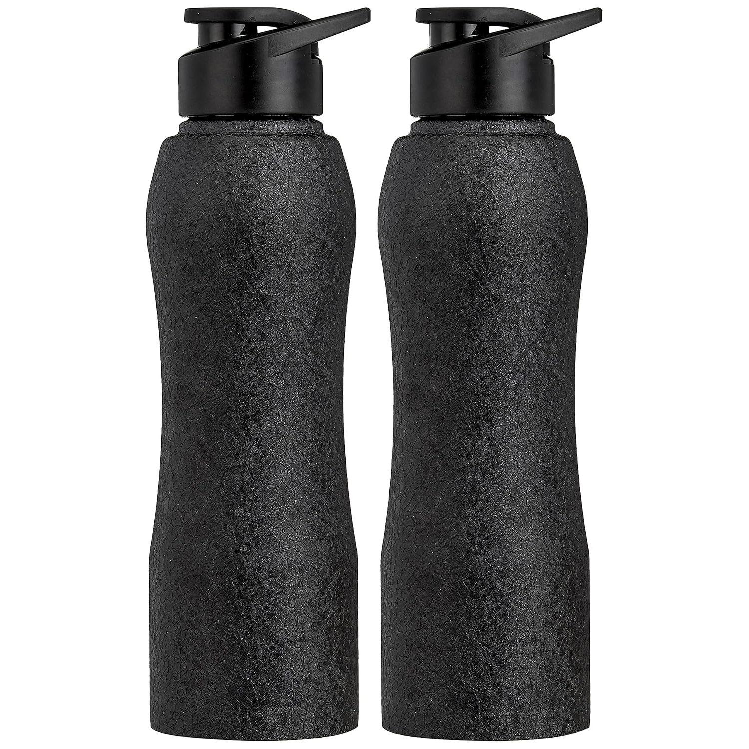 Stainless Steel Water Bottle with Hand Grip and Sipper, Set of 2 | Leak-Proof | | 1000 ml (Black)
Stainless Steel Water Bottle with Hand Grip and Sipper, Set of 2 | Leak-Proof | | 1000 ml (Black)
