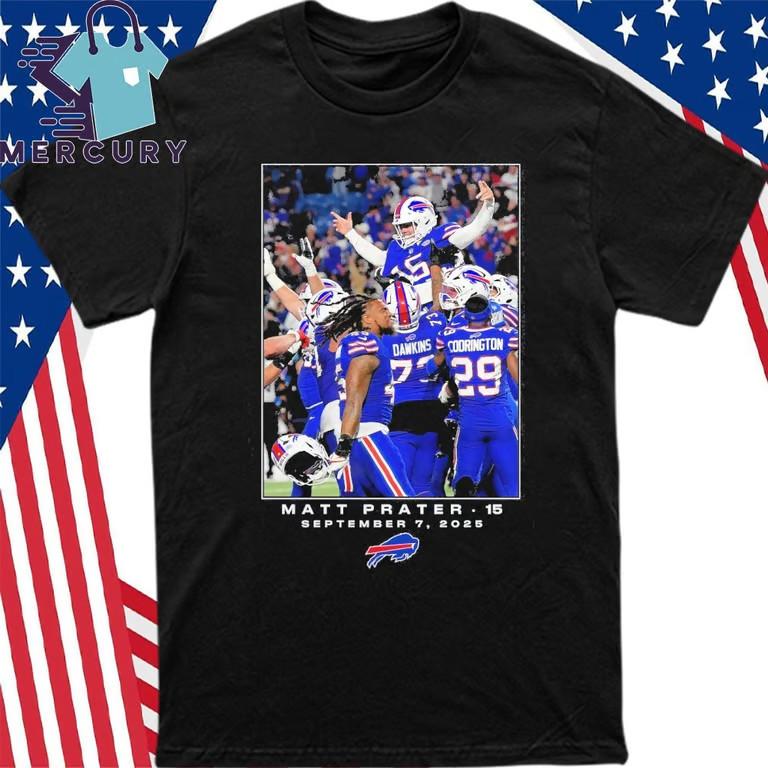 Matt Prater Bills NFL Flash Features Week 1 T-Shirt Unisex T-Shirt L
Matt Prater Bills NFL Flash Features Week 1 T-Shirt Unisex T-Shirt L