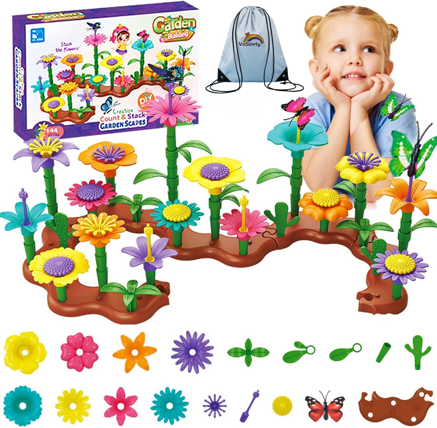 VoSinrly Building Blocks Garden Blocks 144pcs Girls Boys Toys 3D Puzzle Educational Toys Develop Imagination and Creativity Fingertip Training
VoSinrly Building Blocks Garden Blocks 144pcs Girls Boys Toys 3D Puzzle Educational Toys Develop Imagination and Creativity Fingertip Training