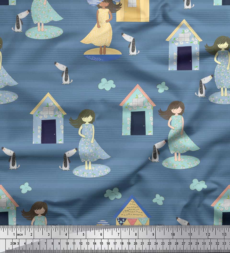 Тканина для рукоділля Soimoi Blue Japan Crepe Satin House, Dog & Girl Cartoon Printed на метри 42 дюйма 42 Inch Wide - Poly Crepe синій
Тканина для рукоділля Soimoi Blue Japan Crepe Satin House, Dog & Girl Cartoon Printed на метри 42 дюйма 42 Inch Wide - Poly Crepe синій
