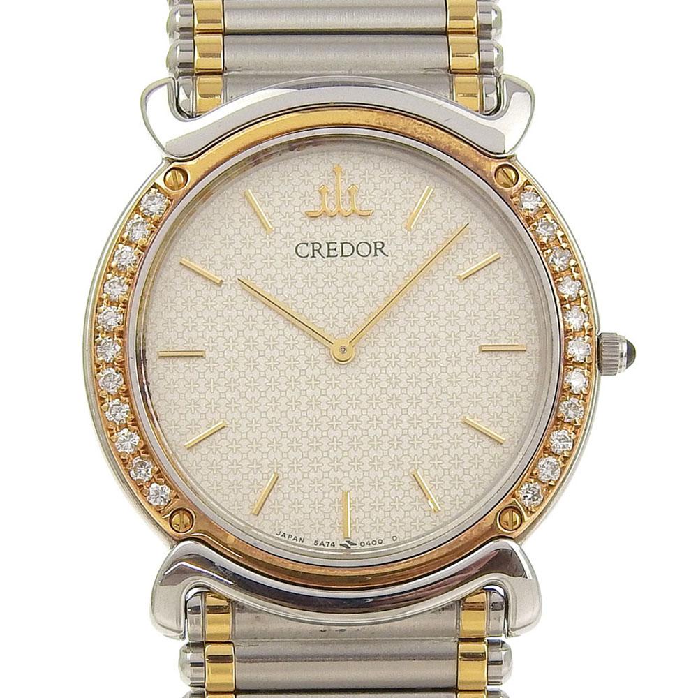 SEIKO CREDOR Watches 5A74-0190 IvoryDial Stainless Steel/K18 yellow gold/diamond Quartz Analog display mens Used
SEIKO CREDOR Watches 5A74-0190 IvoryDial Stainless Steel/K18 yellow gold/diamond Quartz Analog display mens Used
