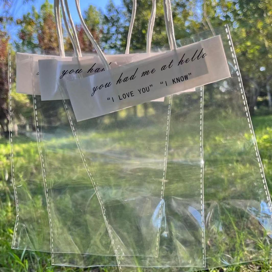 Clear Tote Bag - Multipurpose for Gifts, Snacks, Stationery, Jewelry, and Souvenirs Handle Rope Only
Clear Tote Bag - Multipurpose for Gifts, Snacks, Stationery, Jewelry, and Souvenirs Handle Rope Only