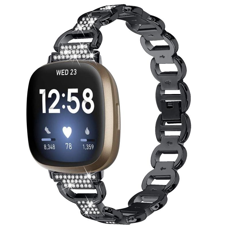 For Fitbit Versa 4/Sense 2 Quick Release Watch Strap Metal Watchband Rhinestone Decorated Watch Band Black
For Fitbit Versa 4/Sense 2 Quick Release Watch Strap Metal Watchband Rhinestone Decorated Watch Band Black
