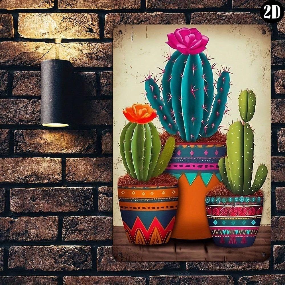 Metal Wall Art Cactus in Pot Vintage Tin Sign for Bar Cafe Decor 8x12 Inch
Metal Wall Art Cactus in Pot Vintage Tin Sign for Bar Cafe Decor 8x12 Inch